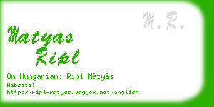 matyas ripl business card